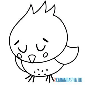Раскраска грустный цыпленок