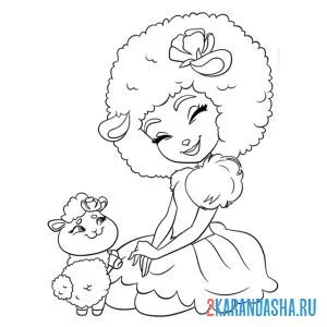 Раскраска лорна барашка и флэг