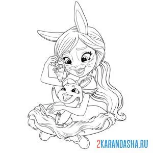 Раскраска бри кроля и твист (зайки)