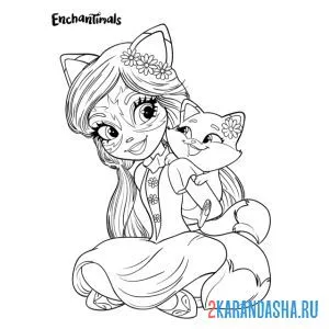 Раскраска фелисити лис и флик