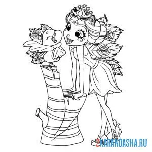 Раскраска пэттер павлина и флэп (павлины)