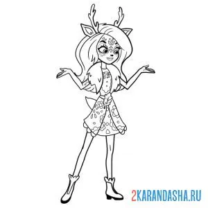 Раскраска данетта оленни энчантималс