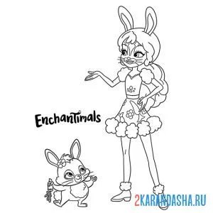Раскраска энчантималс твист и бри