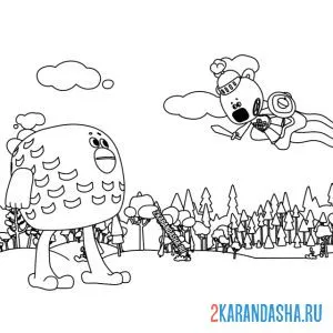 Раскраска ми-ми-мишки кеша рыцарь