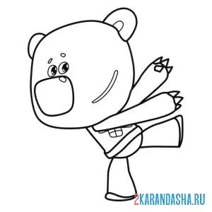 Раскраска ми-ми-мишки кеша танцует