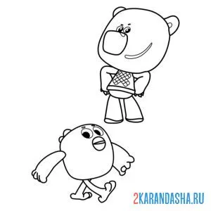 Раскраска ми-ми-мишки иннокентий и цыпа