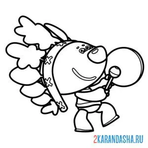 Раскраска тучка индеец ми-ми-мишки