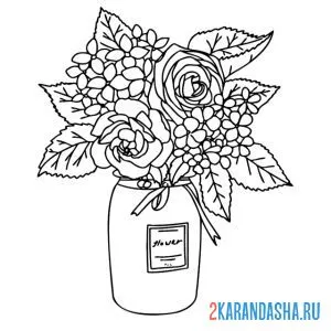 Раскраска банка как ваза