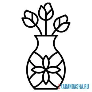 Раскраска простой рисунок вазы