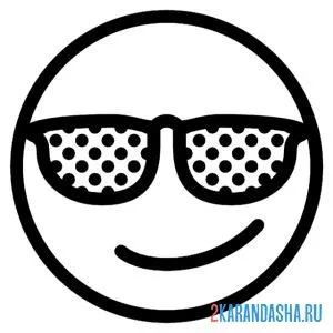 Раскраска смайлик босс