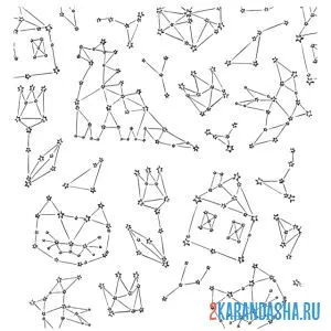 Раскраска созвездия малыши