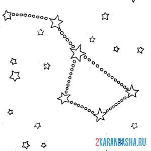 Раскраска ковш на небе
