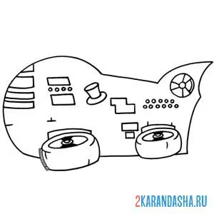Раскраска космический корабль амонг ас