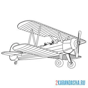 Раскраска учебно-тренировочный самолет у-2 (по-2).
