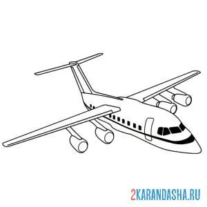 Раскраска частный пассажирский самолет