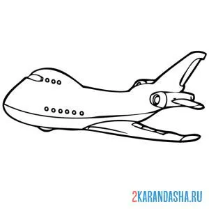 Раскраска нарисованный грузовой самолет