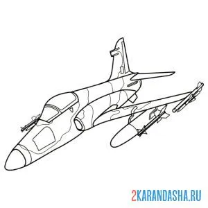Раскраска британский тактический штурмовик hawk mk.200