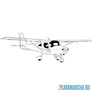 Раскраска легкий самолет