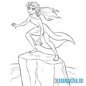 Раскраска эльза бесстрашная