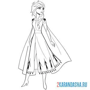 Раскраска эльза думает