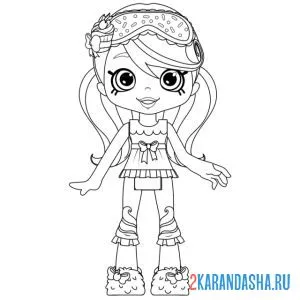 Раскраска шопкинс кукла джессикейк