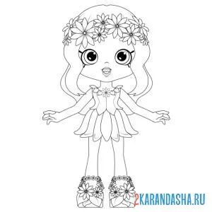Раскраска шопкинс дейзи пэтелс
