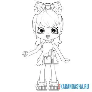 Раскраска шопкинс кукла коколетт