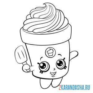 Раскраска шопкинс фрида глазурь