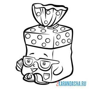 Раскраска шопкинс хлеб для тостера