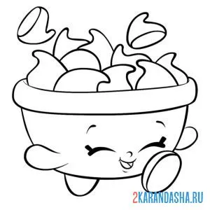 Раскраска шопкинс шоколадные конфеты