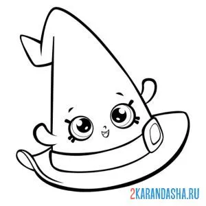 Раскраска шопкинс шляпа ведьмы