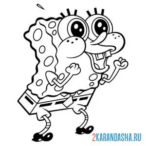 Раскраска губка боб увидел медузу