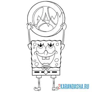 Раскраска губка боб