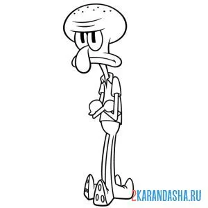 Раскраска сквидвард