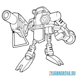 Раскраска робот е-102 гамма