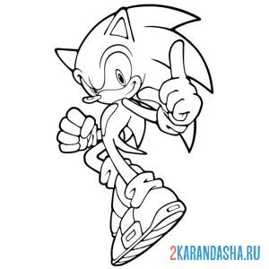 Раскраска соник чувак
