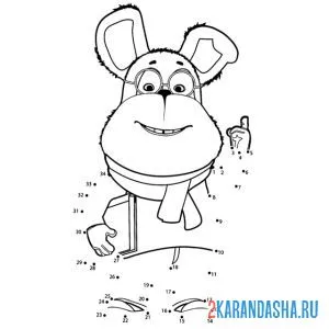 Раскраска гена барбоскин по номерам