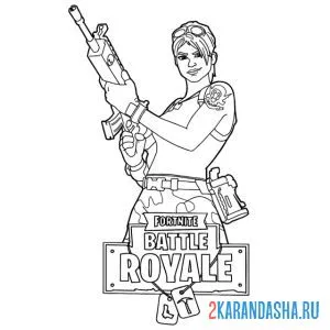 Раскраска коммандо девушка
