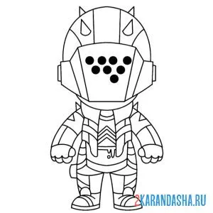 Раскраска форнтайт x-лорд