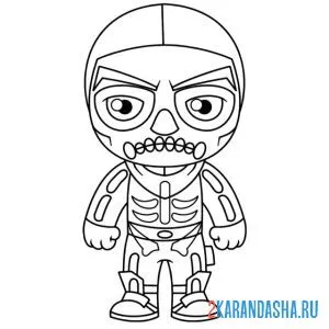 Раскраска солдат череп