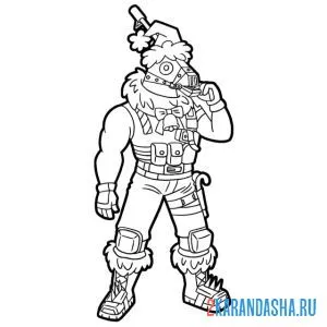 Раскраска генерал мороз в маске