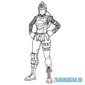 Раскраска красный рыцарь