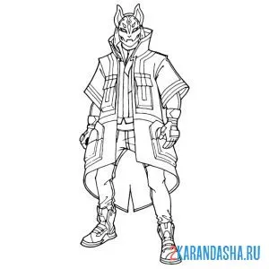 Раскраска фортнайт ронин
