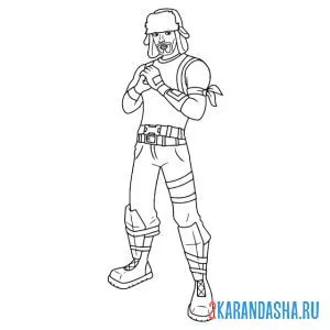Раскраска фортнайт святочный ренджер