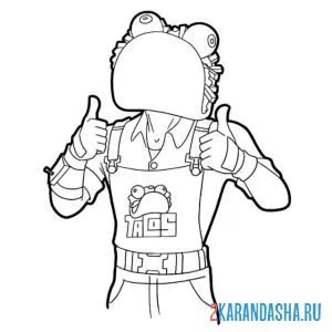 Раскраска фортнайт тако