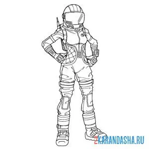 Раскраска фортнайт темная странница