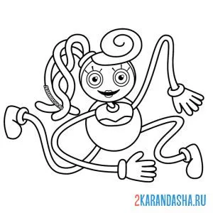 Раскраска мамочка длинные ноги хагги вагги