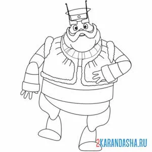 Раскраска генерал шер шагает