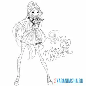 Раскраска флора девушка