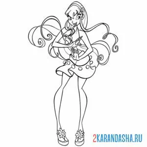 Раскраска стелла фея winx